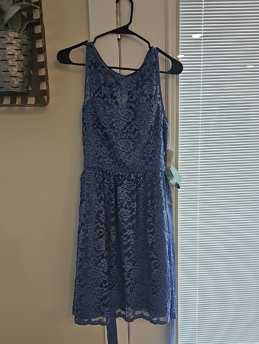 Simply Liliana Indigo Blue Lace Midi Dress